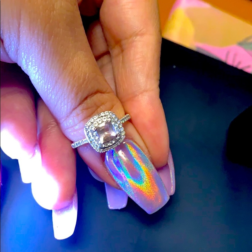 10k Rose gold morganite engagement ring with box